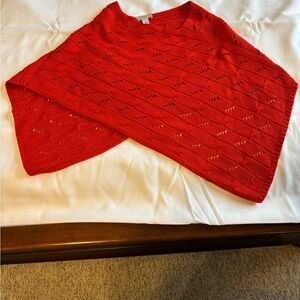 LOFT Vibrant Red Women's Poncho